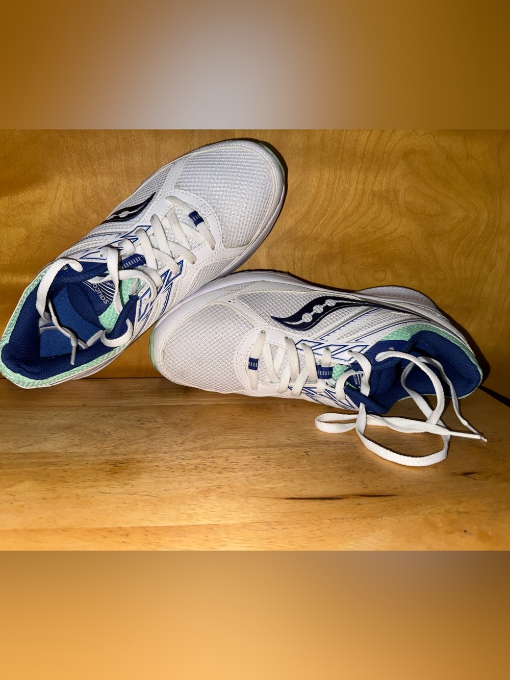 Saucony Kids White Navy & Mint Athletic Sneakers